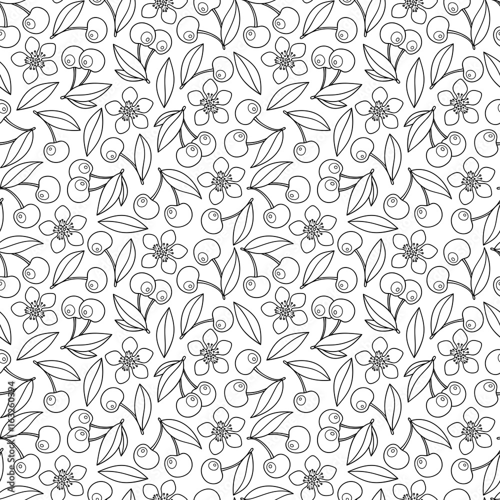Seamless background in doodle style.