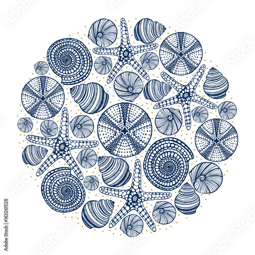 vector hand drawn maritime print