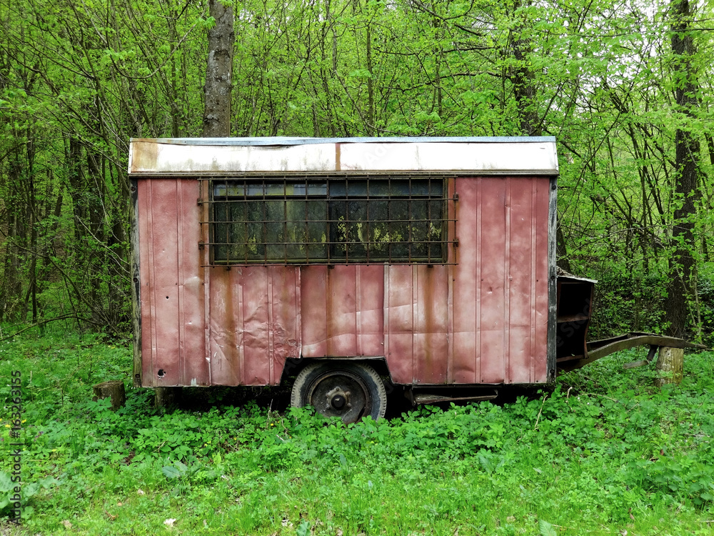 Abandoned caravan