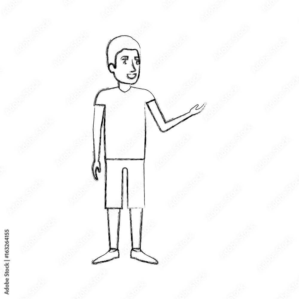 blurred silhouette of young man with casual clothes vector illustration blurred silhouette of young man with casual clothes vector illustration