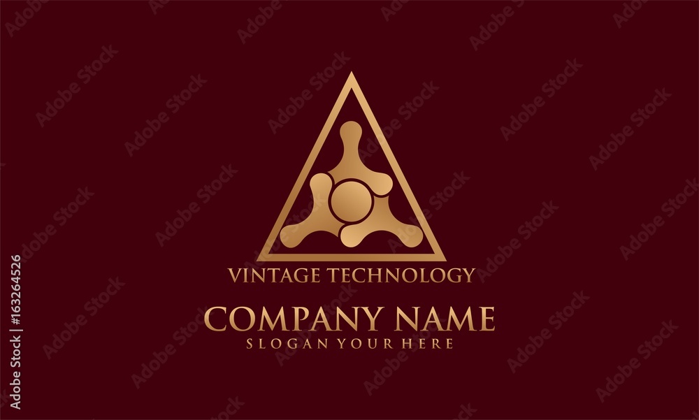 Fototapeta premium vintage technology logo