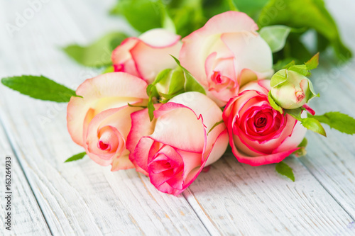 Bouquet of beautiful fresh pink roses