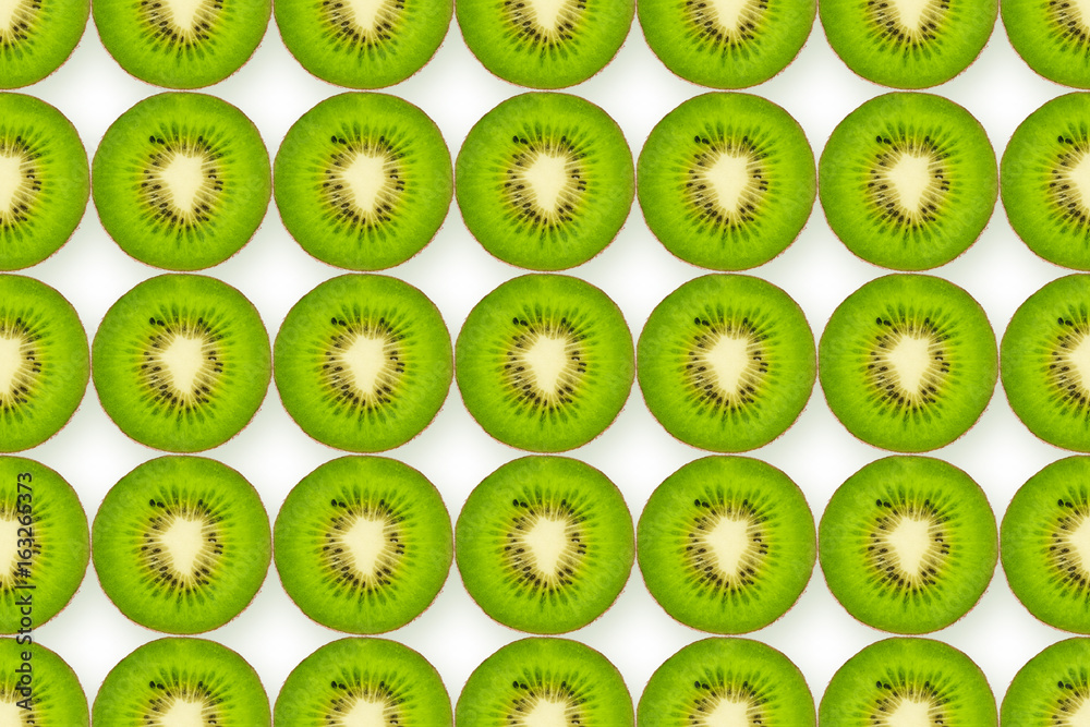 kiwi slices pattern on white kiwi slices pattern on white