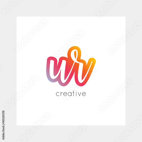 UR logo  vector. Useful as branding  app icon  alphabet combination  clip-art.