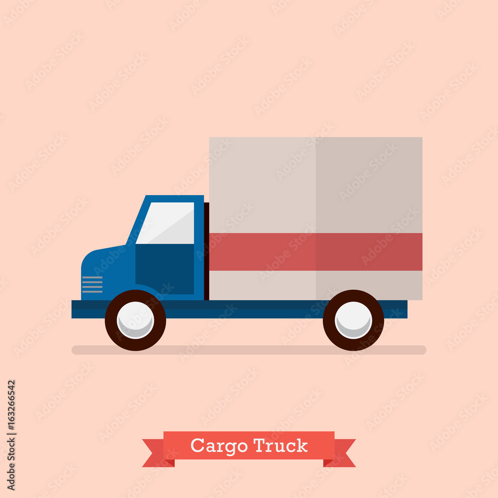 Cargo Truck Vector Illustration Cargo Truck Vector Illustration