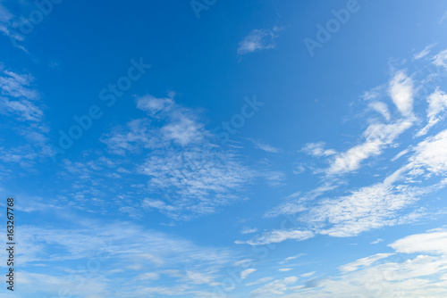 Beautiful cirrus clouds against the blue sky