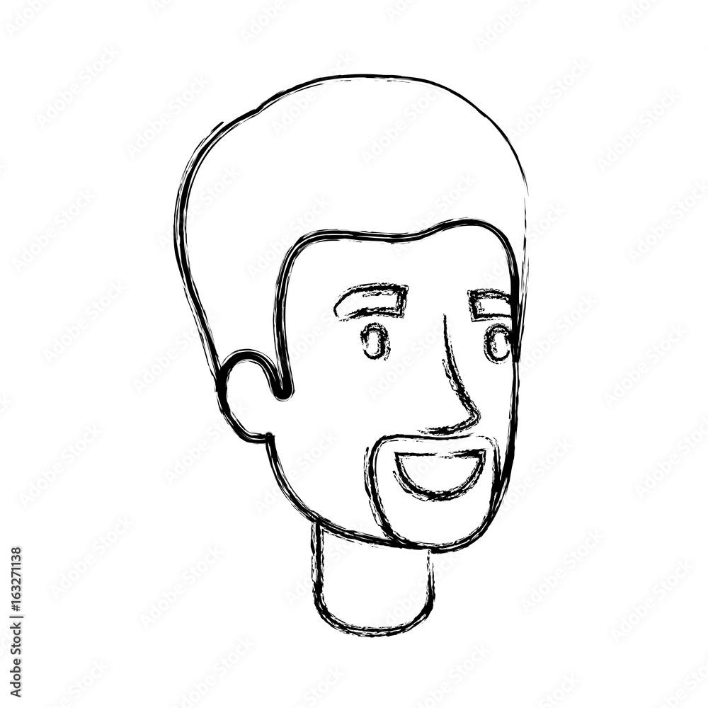 blurred silhouette of man face with beard van dyke vector illustration blurred silhouette of man face with beard van dyke vector illustration