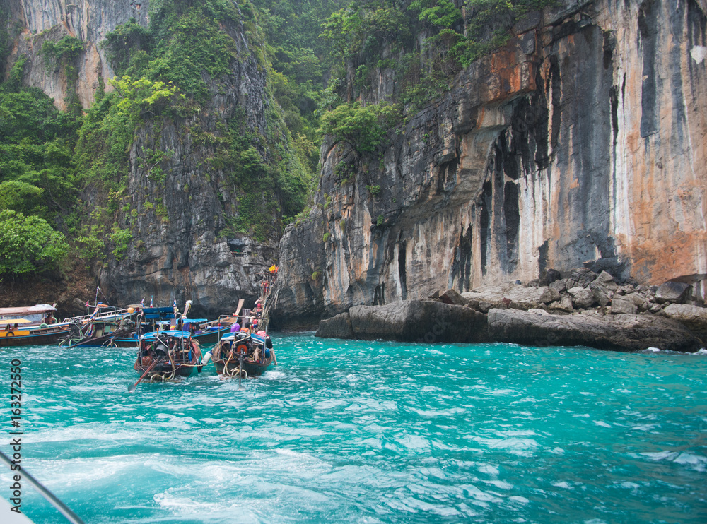 Long Tail Boats in PhiPhi Thailand