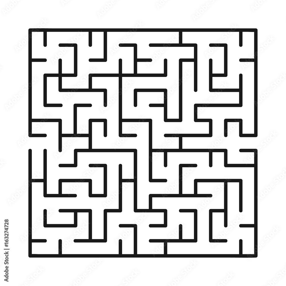 Abstract maze / labyrinth with entry and exit. Vector labyrinth 170. Abstract maze / labyrinth with entry and exit. Vector labyrinth 170.