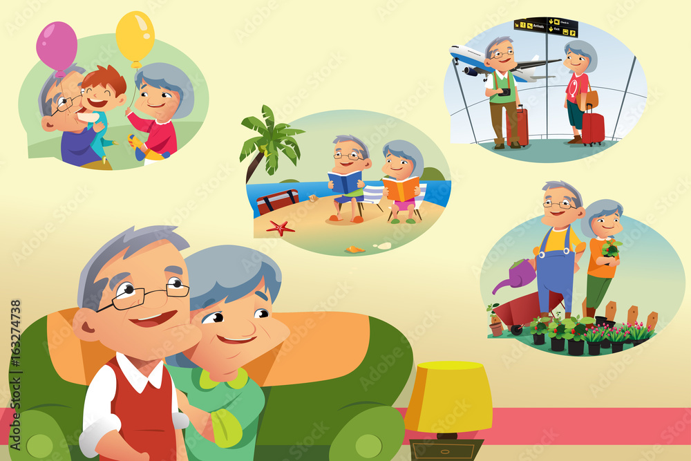 Fototapeta premium Senior Couple Thinking About Retirement Activities