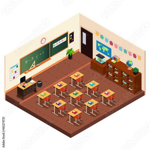 Isometric of a Elementary School Classroom