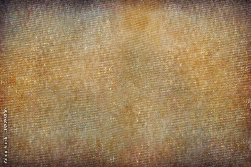 Fototapeta premium Abstract Background Brown Yellow Painted Linen