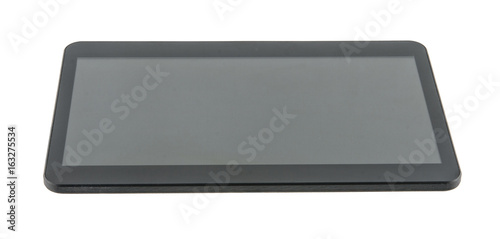 Black tablet isolated on white background