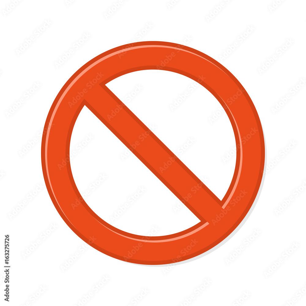 Prohibition Sign on White Background. Vector Prohibition Sign on White Background. Vector