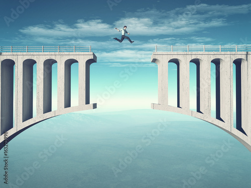 Obraz na płótnie Young man jumping