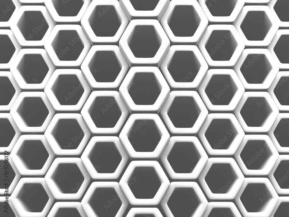 White Hexagon Shapes Texture Wall Background White Hexagon Shapes Texture Wall Background