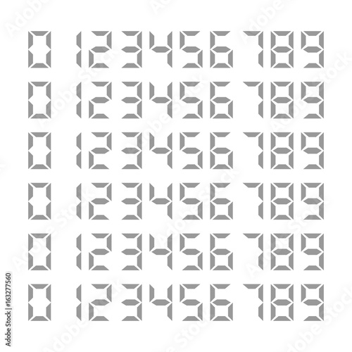 isolated object electronic font, numbers on white background © mertsaloff