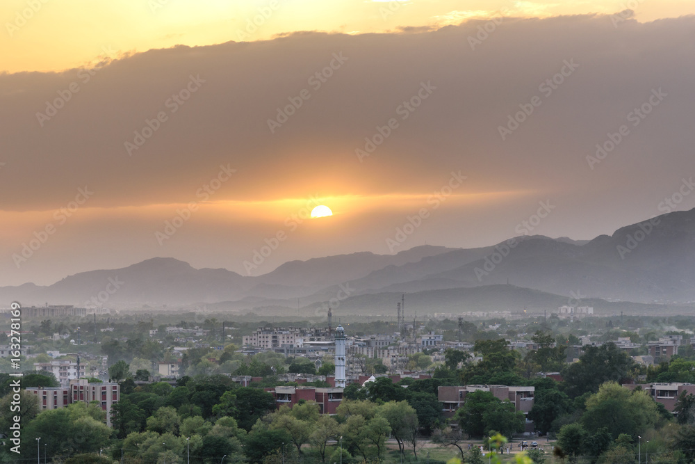 Islamabad Skyline Sunset Pakistan