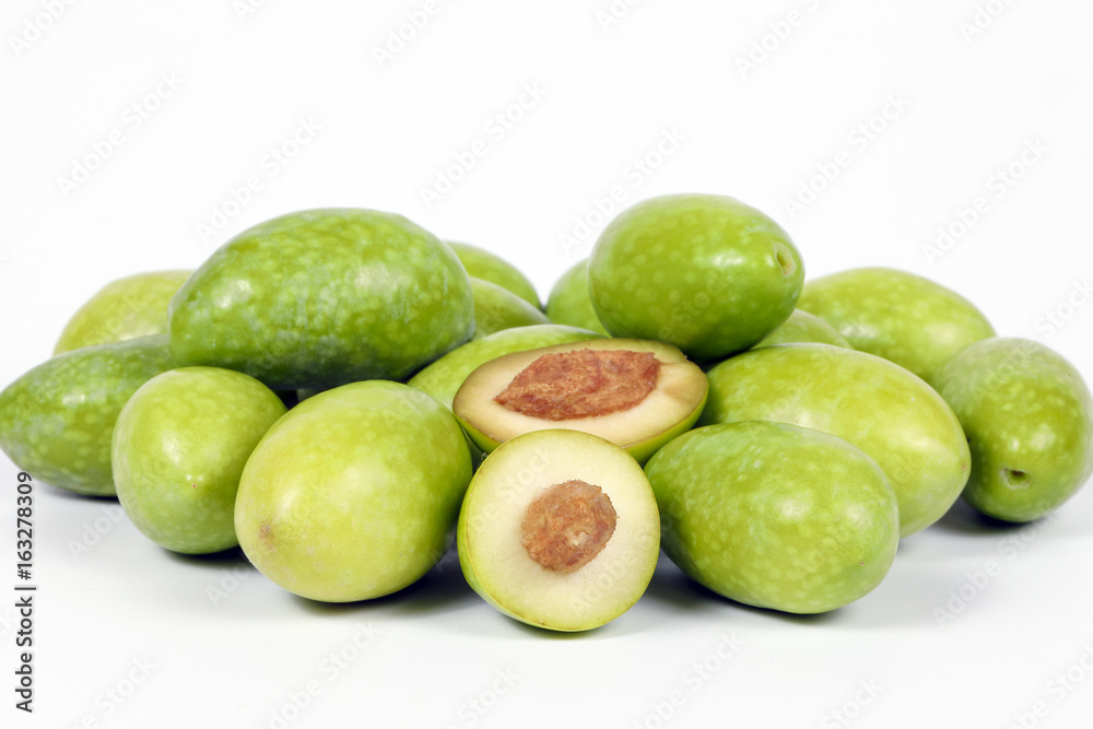 Green young olive