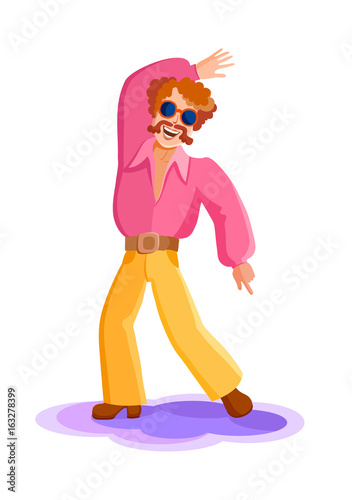 Young man dancing at a disco