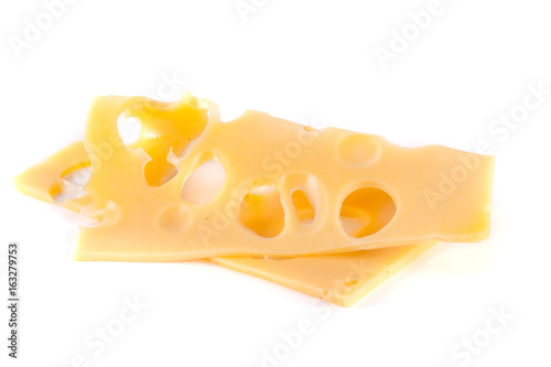 cheese slice isolated on white background cutout