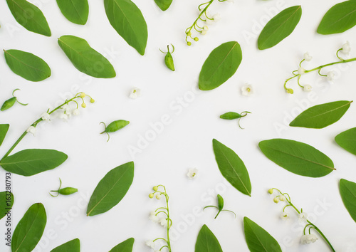 Wallpaper Mural Green Spring Leaves and Flowers Torontodigital.ca