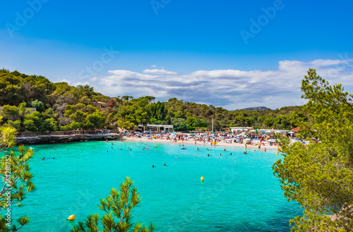 Spanien Mallorca Bucht Strand Urlaub Sommer Balearen Insel Mittelmeer