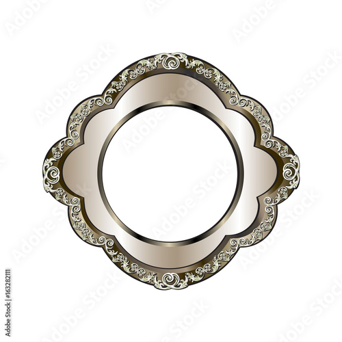 Decorative frame of silvery color