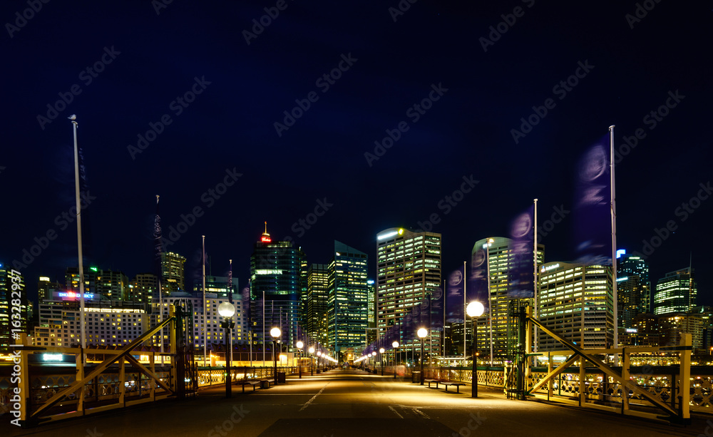 Obraz premium Darling Harbour at night