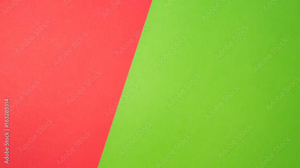 Greenery and red colored paper banner background
