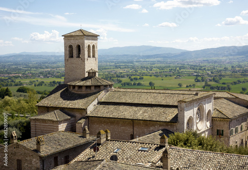 View of the Tiber valley from the fortress at Assisi, Italy, Spring 2017.