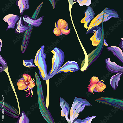 Van Gogh iris flowers
