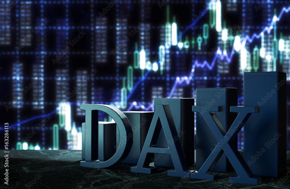 Obraz premium Der DAX im Fokus