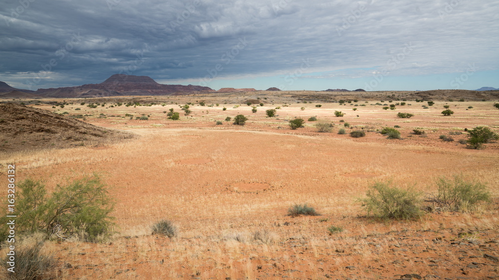 Landscape of the Rocks and nature of Twyfelfontein, Namibia