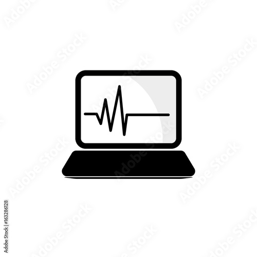 Computer Diagnostics icon Laptop test isolated technical.