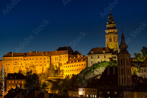 Cesky Krumlov castle at night