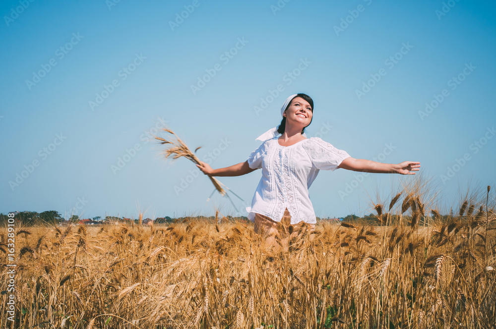 The girl in the wheat field. Ukraine's Independence Day. The girl in the wheat field. Ukraine's Independence Day.
