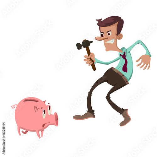 man with a piggy bank