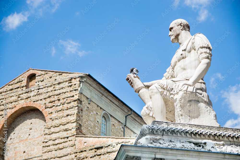 Statue of Giovanni delle Bande Nere at Piazza San Lorenzo by Baccio Bandinelli, Florence, Italy