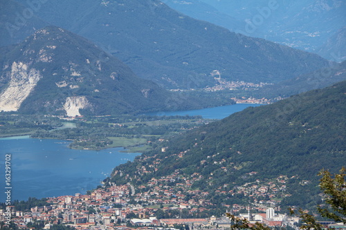 Landscape of Lake Maggiore and Lake Mergozzo view from Mount Sasso del Ferro, Laveno Italy  © ClaraNila