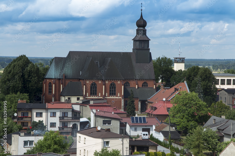 View of Koszecin, a town in Poland