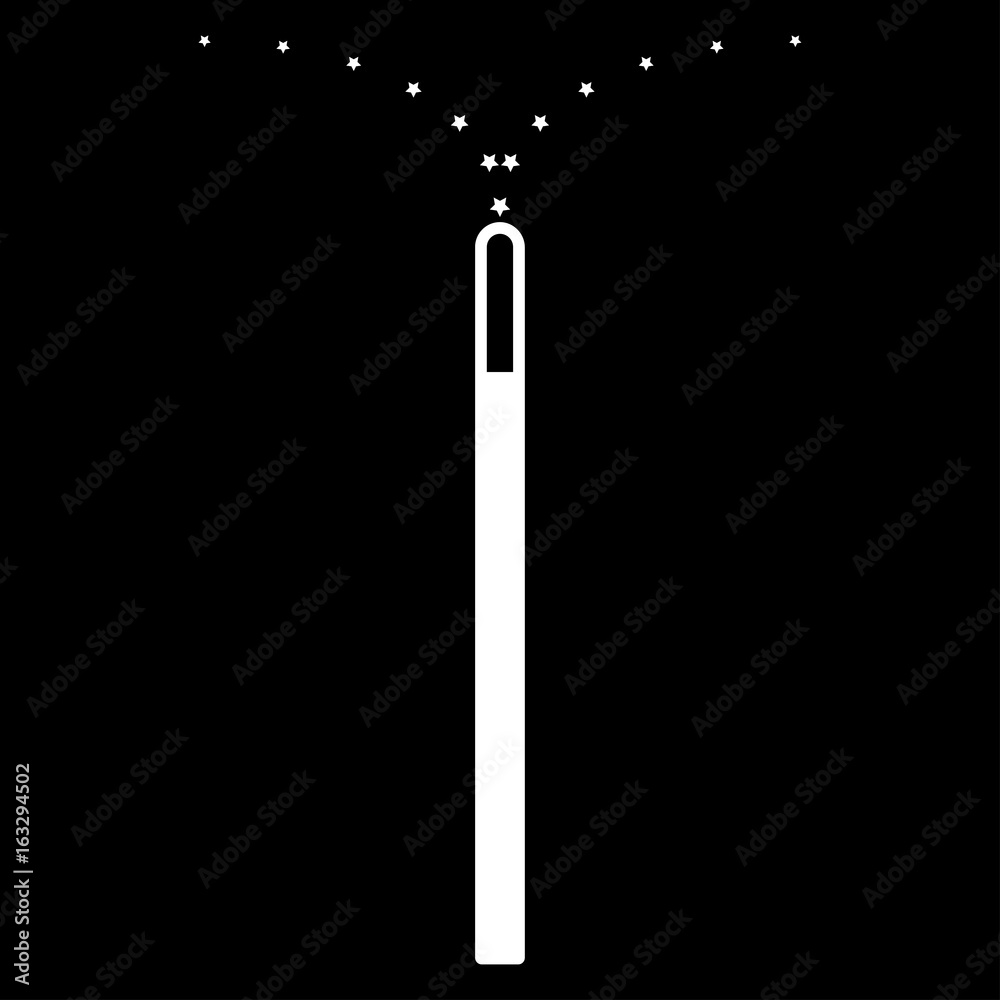 Magic wand the white color icon . Magic wand the white color icon .
