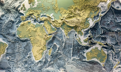 World relief 3d model