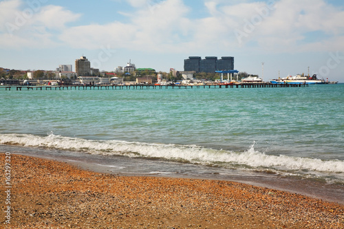 Black sea in Anapa. Krasnodar Krai. Russia