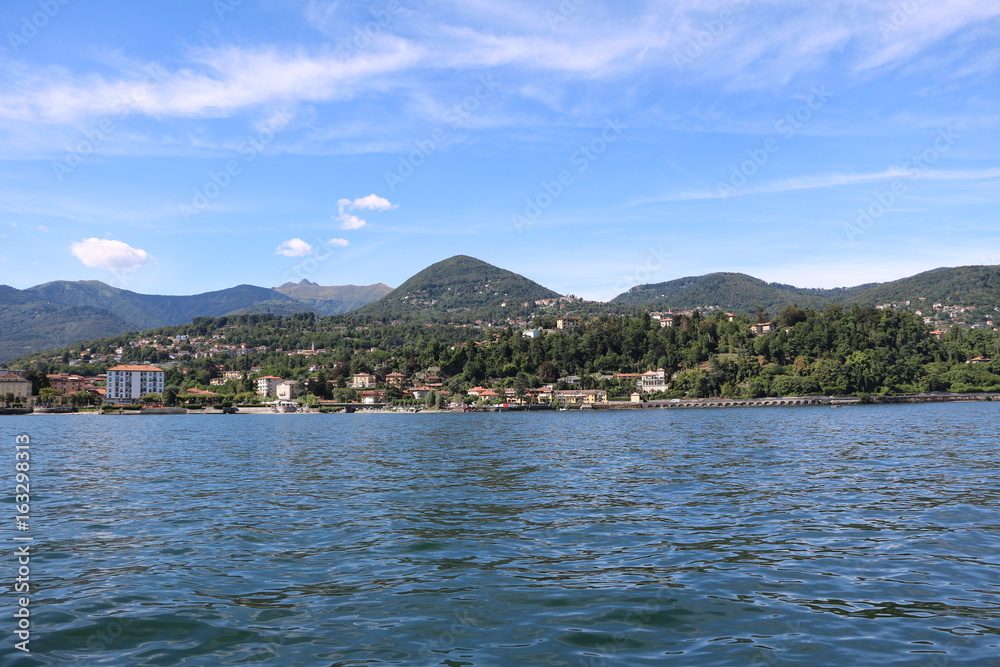 Intra Verbania at Lake Maggiore in summer, Piedmont Italy 
