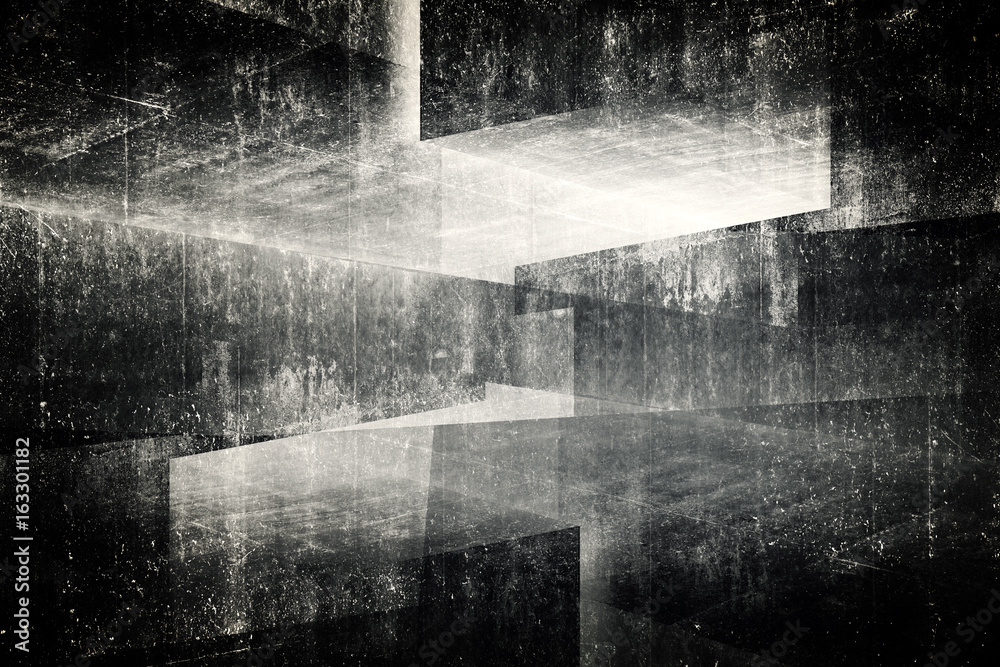 Fototapeta 3d betonowe wnętrze abstrakcja
