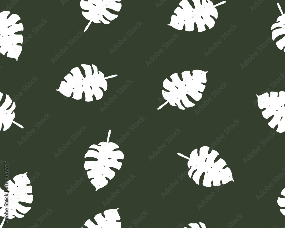 Vector seamless tropical leaves pattern Vector seamless tropical leaves pattern