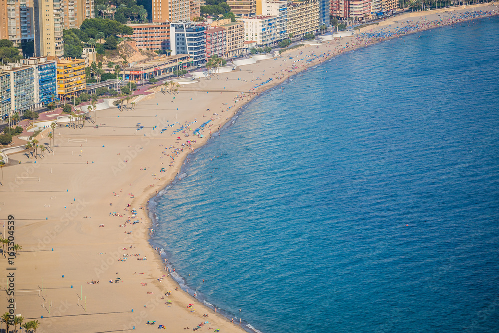 Benidorm,Spain- September 11,2016:levante beach in alicante Spain