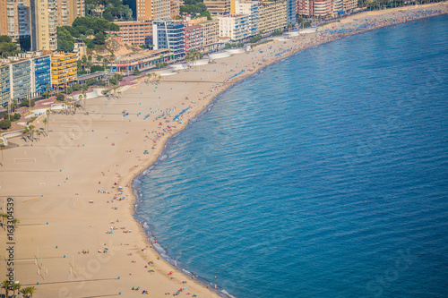 Obraz na płótnie Benidorm,Spain- September 11,2016:levante beach in alicante Spain w salonie