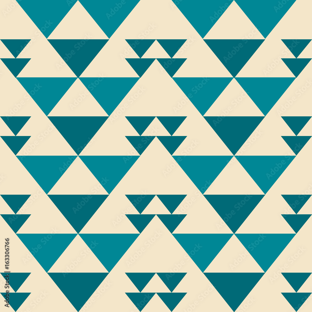 Obraz premium Triangle seamless oriental simple pattern